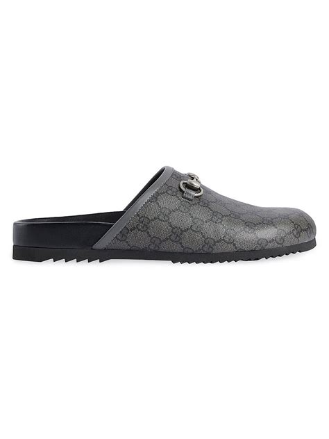 gucci river horsebit slide|Gucci Men's River Horsebit Mules Grey Black .